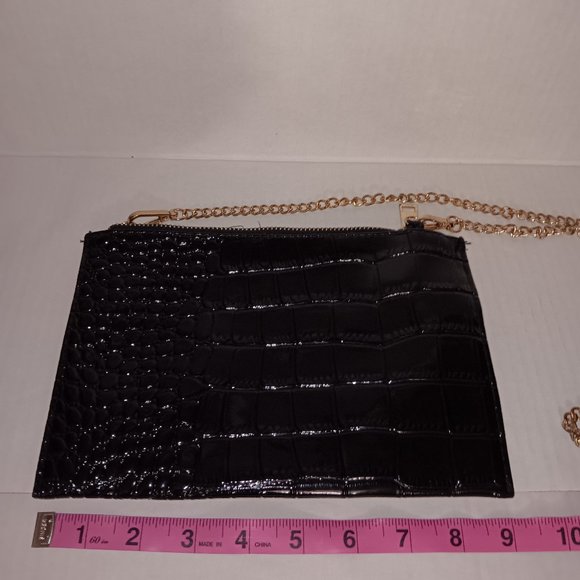 NO DOUBT PATENT LEATHER CROC PRINT BOOTS & HANDBAG - Picture 10 of 12